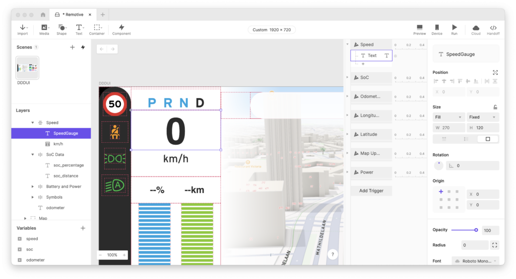 Connect vehicle data in ProtoPie